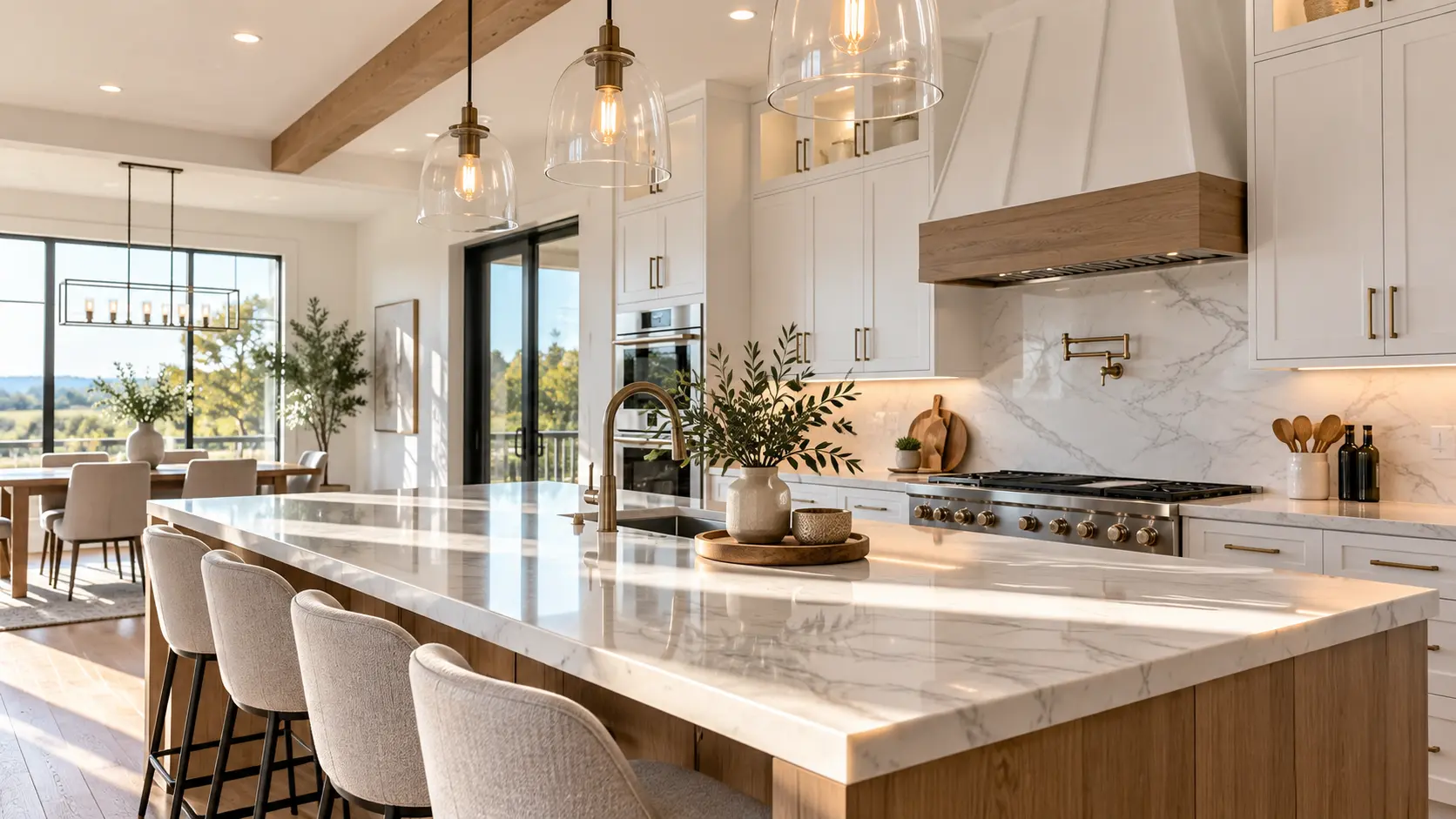 Professionally cleaned modern kitchen in Oklahoma City